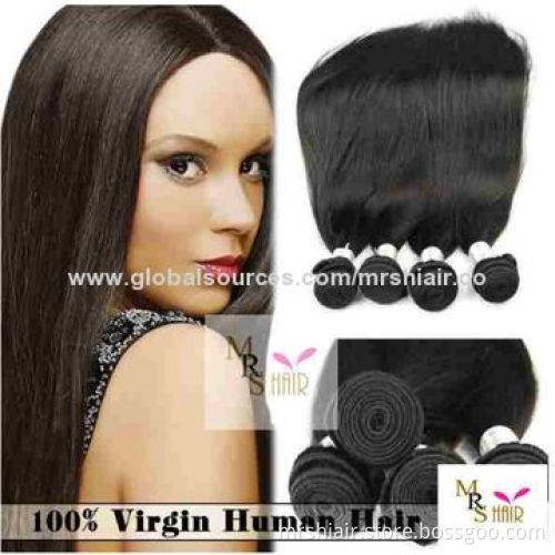 22-Inch Black Color Straight Brazilian Virgin Hair Extension